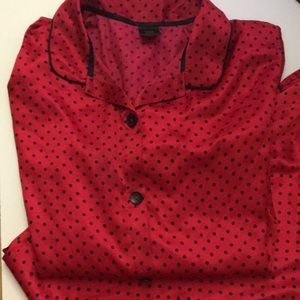Red and Black dots Pajama set